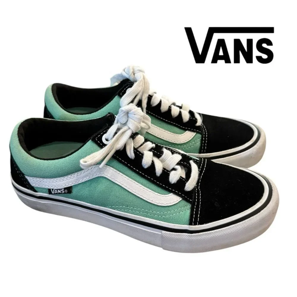 Vans Skate Old Skool Jade Black White Shoes Sneakers 6 38